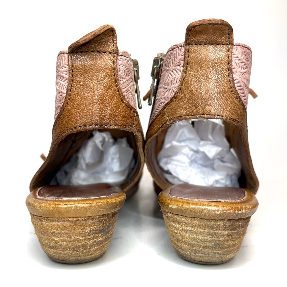 Miz Mooz Pink Leather Open-Toe Ankle Sandals - Picture 5 of 8